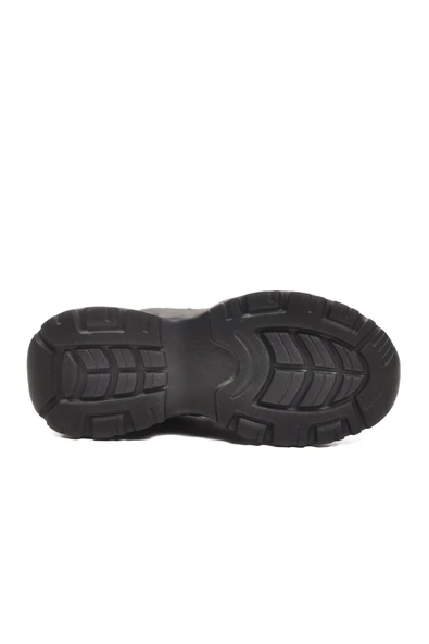 Siyah Bağcıklı Kadın Sneaker - Resim 5
