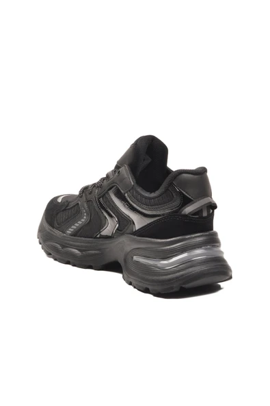 Siyah Bağcıklı Kadın Sneaker - Resim 4