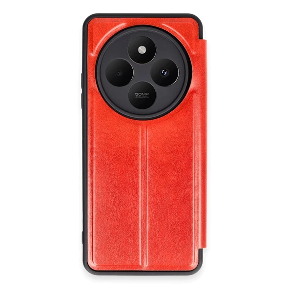 Xiaomi Redmi 14c Kılıf Flip Cover - Kırmızı ürün görseli 1