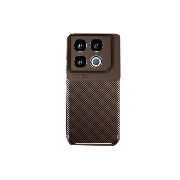 İnfinix Gt 20 Pro Kılıf Auto Focus Karbon Kapak - Kahverengi ürün görseli 1