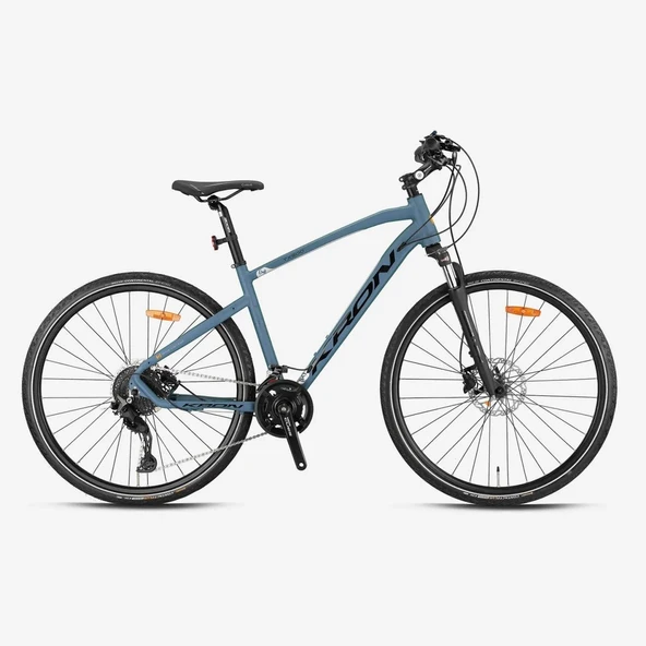 KronTX 500 - 28'' CITY - 18' - 20 Vites - H.DISC - Mat Gri - Siyah-Gri-Turuncu ürün görseli 1