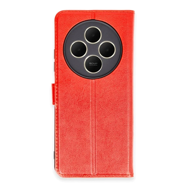 Xiaomi Redmi 14c Kılıf Trend S Plus Kapaklı Kılıf - Kırmızı ürün görseli 1