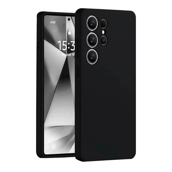 Samsung Galaxy S25 Ultra Kılıf Nano İçi Kadife Silikon - Siyah ürün görseli 1