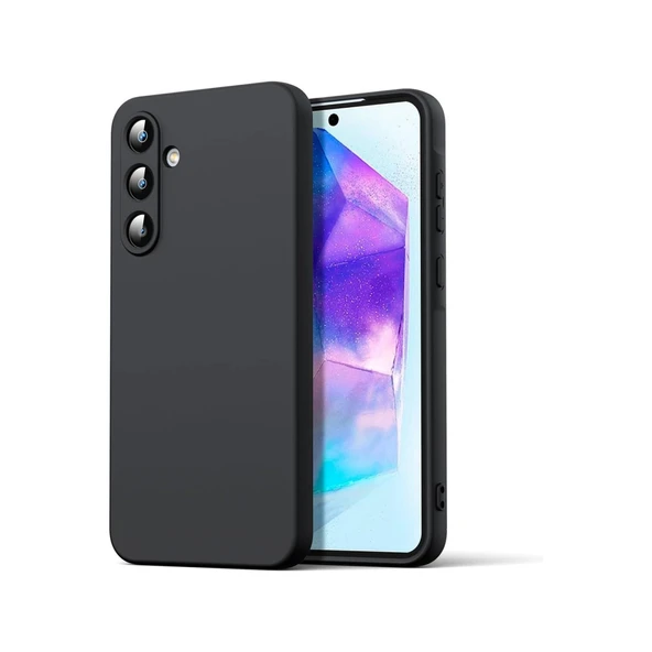 HERŞEYTREND Samsung Galaxy A16 5g Kılıf Nano İçi Kadife Silikon - Siyah ürün görseli 1