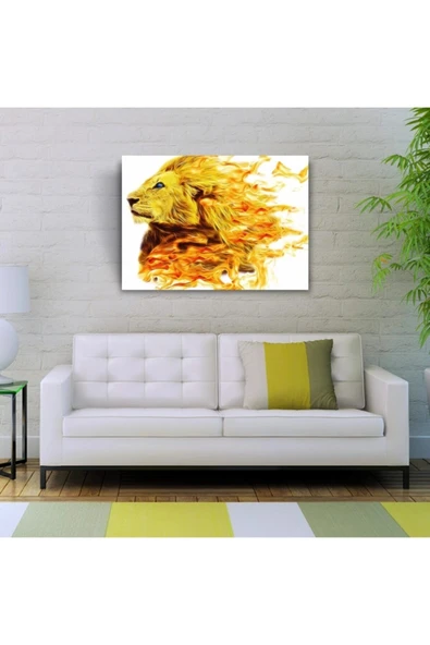 Vexor Aslan Kral Canvas Tablo (50x70) - Resim 3