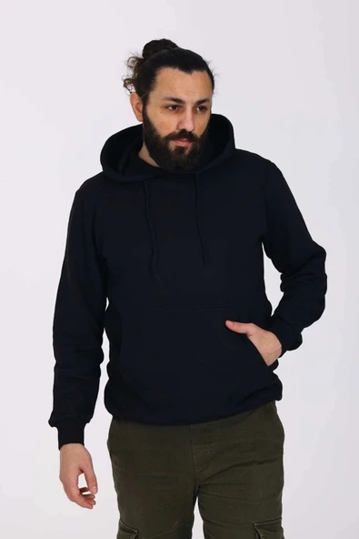 Vexor Kapüşonlu İçi Polarlı Regular Kalıp Erkek Sweatshirt Kırmızı ürün görseli 1