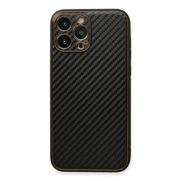 Apple İphone 13 Pro Max Kılıf Coco Karbon Silikon - Siyah ürün görseli 1