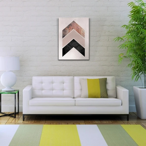 Vexor Pastel Renklerde Geometrik Şekiller Kanvas Tablo 50 x 70 ürün görseli 1