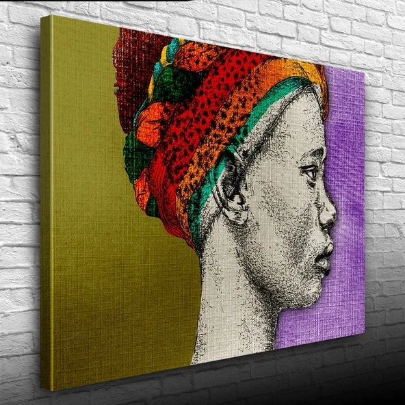 Vexor Afrikalı Yerli Kadın Portresi Kanvas Tablo 50 x 70 ürün görseli 1