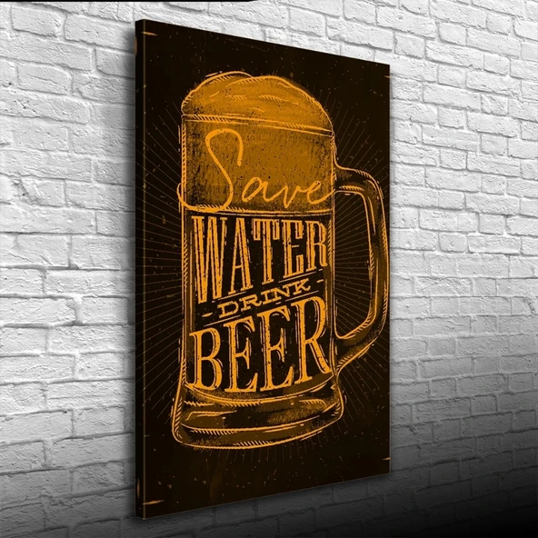 Vexor Water Drink Sarı Siyah Poster Kanvas Tablo 50 x 70 ürün görseli 1