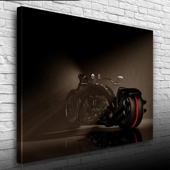 Vexor Siyah Concept Chopper Motosiklet Kanvas Tablo 50 x 70 ürün görseli 1