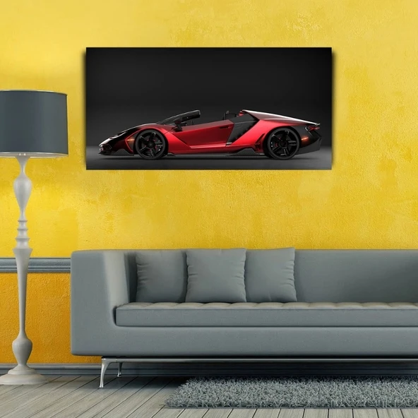 Vexor Kırmızı Spor Otomobil Kanvas Tablo 60 x 120 ürün görseli 1