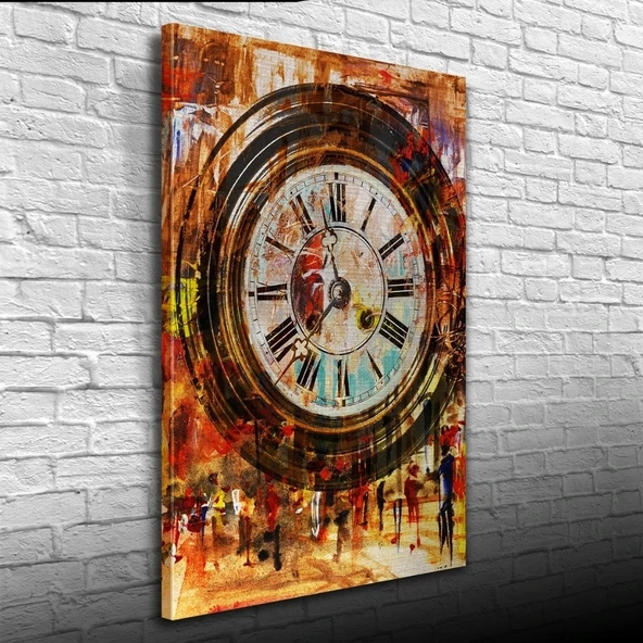 Vexor Duvar Saati , Pastel Renklerde Kanvas Tablo 50 x 70 ürün görseli 1