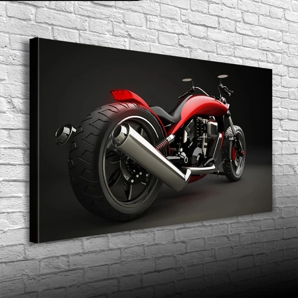Vexor Kırmızı Naked Motor Kanvas Tablo 60 x 120 ürün görseli 1