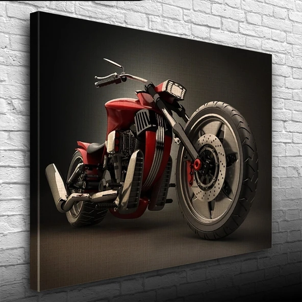 Vexor Kırmızı Concept Motosiklet Kanvas Tablo 50 x 70 ürün görseli 1