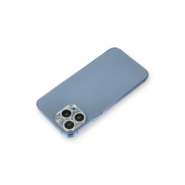 Apple İphone 12 Pro Shine Kamera Lens Koruma Cam - Gümüş ürün görseli 1