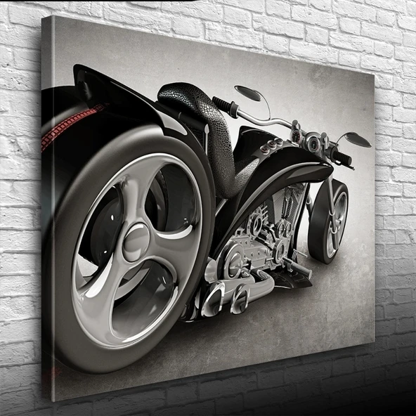 Vexor Siyah Concept Motosiklet Kanvas Tablo 50 x 70 ürün görseli 1