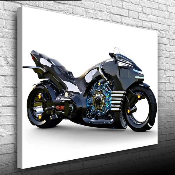 Vexor Naked Futuristik Motosiklet Kanvas Tablo 50 x 70 ürün görseli 1