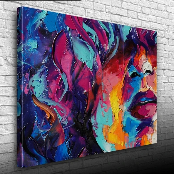 Vexor Soyut,  Renkli , Yağlıboya Dokulu Kanvas Tablo 50 x 70 ürün görseli 1