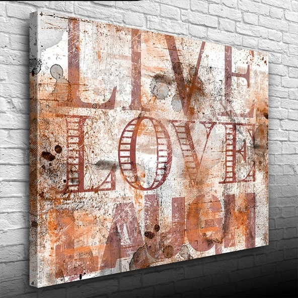 Vexor Live Love Poster Yağlıboya Kanvas Tablo 50 x 70 ürün görseli 1