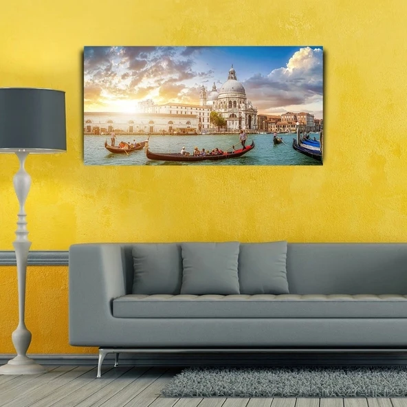 Vexor Venedik ve Gondollar Kanvas Tablo 60 x 120 ürün görseli 1