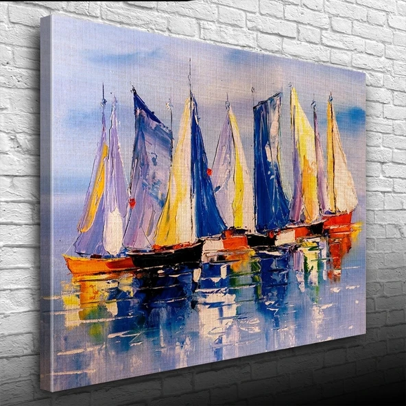 Vexor Yelkenliler Yağlıboya Kanvas Tablo 50 x 70 ürün görseli 1