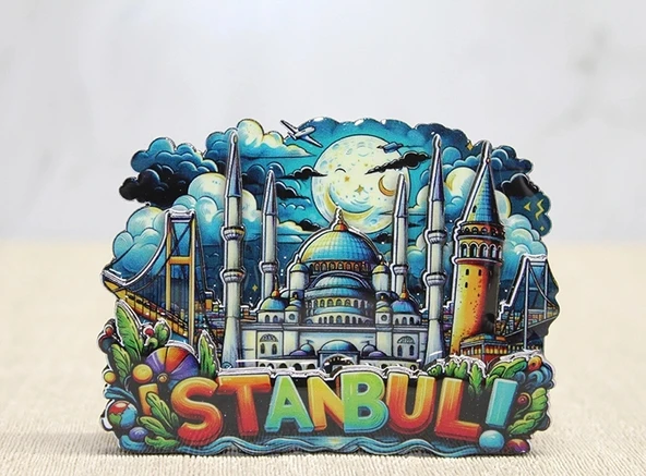 Ahşap İstanbul Temalı Magnet - Model 2 ürün görseli 1