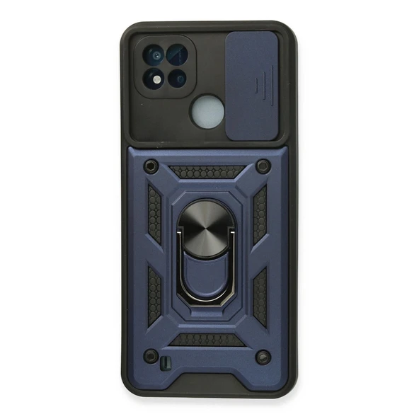 Realme C11 2021 Kılıf Pars Lens Yüzüklü Silikon - Lacivert ürün görseli 1