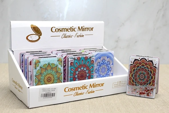 Mandala Desenli Hareketli Sulu El Aynası - Model 4 ürün görseli 1