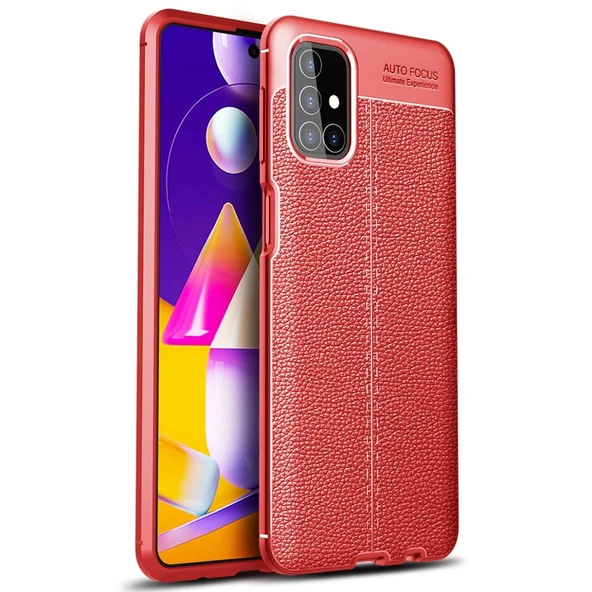 Samsung Galaxy M31s Kılıf Auto Focus Kapak - Kırmızı ürün görseli 1