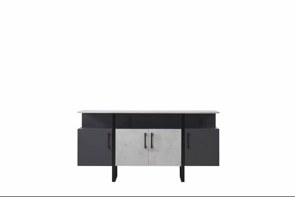 Alpino Athen Ofis Dolabı (Retro taş) - 180 X 45 X 89 ürün görseli 1