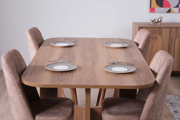 Alpino Ren Yemek Masası 6K (Hazar) - 180 X 100 X 78 ürün görseli 1