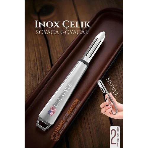 Inox Soyacak - Sebze Soyacağı - Kabak Dolma Oyacağı 2 li SET 722011 ürün görseli 1