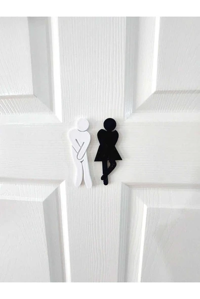 GİT3D Wc Yönlendirme Levhası 2'li ürün görseli 1