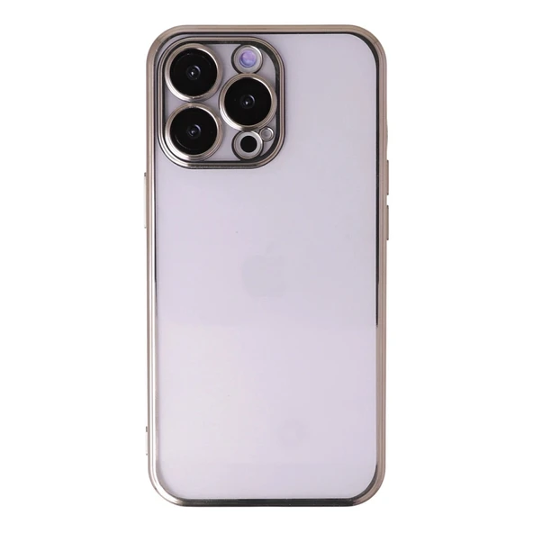 Apple İphone 13 Pro Max Kılıf Razer Lensli Silikon - Gold ürün görseli 1
