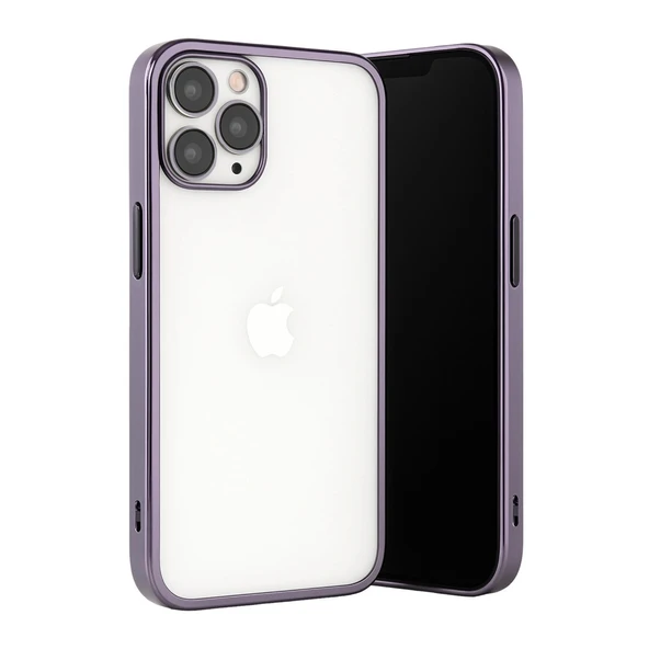 Apple İphone 13 Pro Max Kılıf Razer Lensli Silikon - Mor ürün görseli 1
