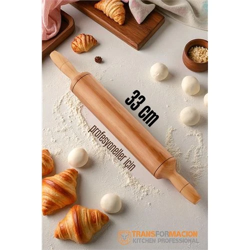 Ahşap Merdane Hamur Açma Merdanesi - 33 cm Küçük Mutfak Merdanesi 721901 ürün görseli 1