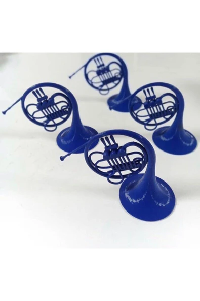 GİT3D How I Met Your Mother 1 Adet Mavi Fransız Kornosu 130mm (13CM) ve 1 adet şemsiyeli anahtarlık ürün görseli 1