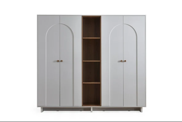 Alpino Ren 4 Kapaklı Gardrop (Hazar) - 248 X 55 X 220 ürün görseli 1