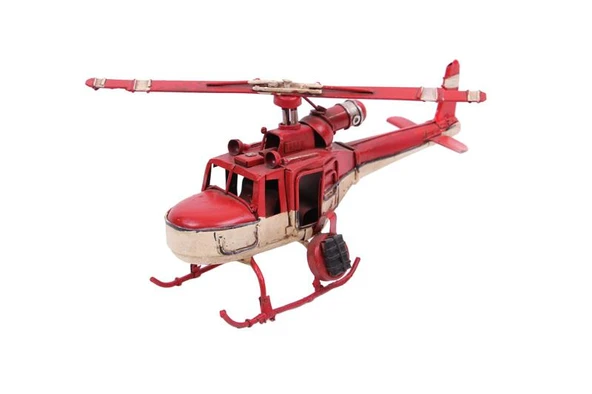 Norino Helikopter Metal Vintage Dekoratif Masaüstü Biblo Hediyelik ürün görseli 1