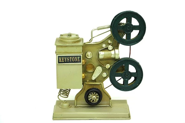 Norino Dekoratif Metal Sinemaskop Biblo Vintage Ev Ofis Hediyelik ürün görseli 1