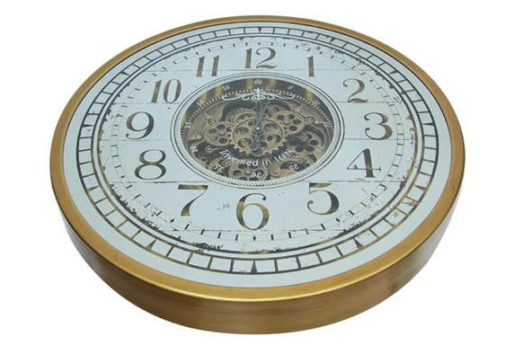 Norino Çarklı Duvar Saati Sarıoksit Akar Mekanizmalı Dekoratif Hediyelik ürün görseli 1