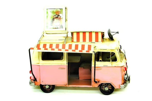 Norino Dekoratif Metal Minibüs Çerçeveli ve Tenteli Vintage Hediyelik ürün görseli 1