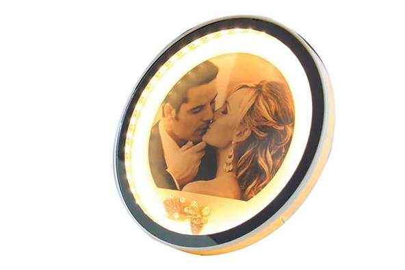 Norino Ayna Led li Çerçeve Led Işıklı Yuvarlak Fotoğraf Çerçevesi ürün görseli 1