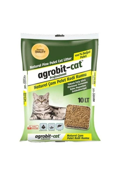 agrobit cat Çam Pelet Kedi Kumu 10lt ürün görseli 1