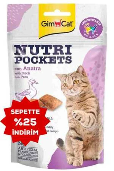 Gimcat Nutripockets Ördekli Kedi Ödülü 60gr ürün görseli 1