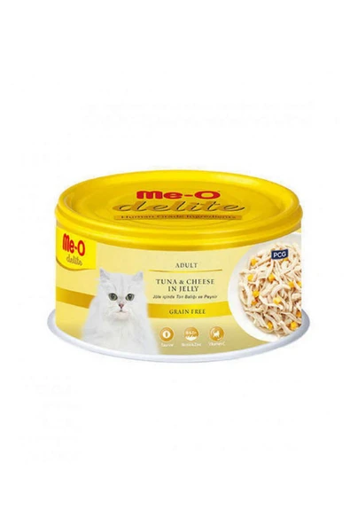 meo meo Tr5ccn1580 Me-o Delite Ton Balığı & Peynirli Kedi Konserve Yaş Mama 80gr (24 ADET) 213066 ürün görseli 1