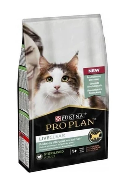 Pro Plan Liveclear Somonlu Alerjen Azaltan Kısırlaştırılmış Kedi Maması 1,4 Kg ürün görseli 1