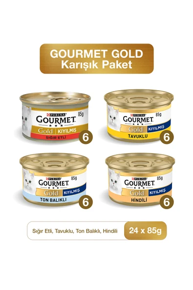 Gourmet Purina Gourmet Gold Karışık Kedi Konservesi 85 gr X 24 Adet ürün görseli 1