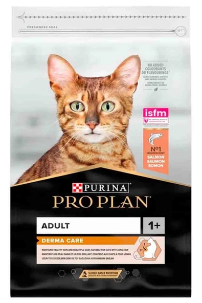 Pro Plan Derma Care Somonlu Tüy Sağlığı Destekleyici Yetişkin Kedi Maması 3kg ürün görseli 1